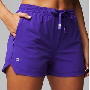 Purple 3" Fabletics shorts